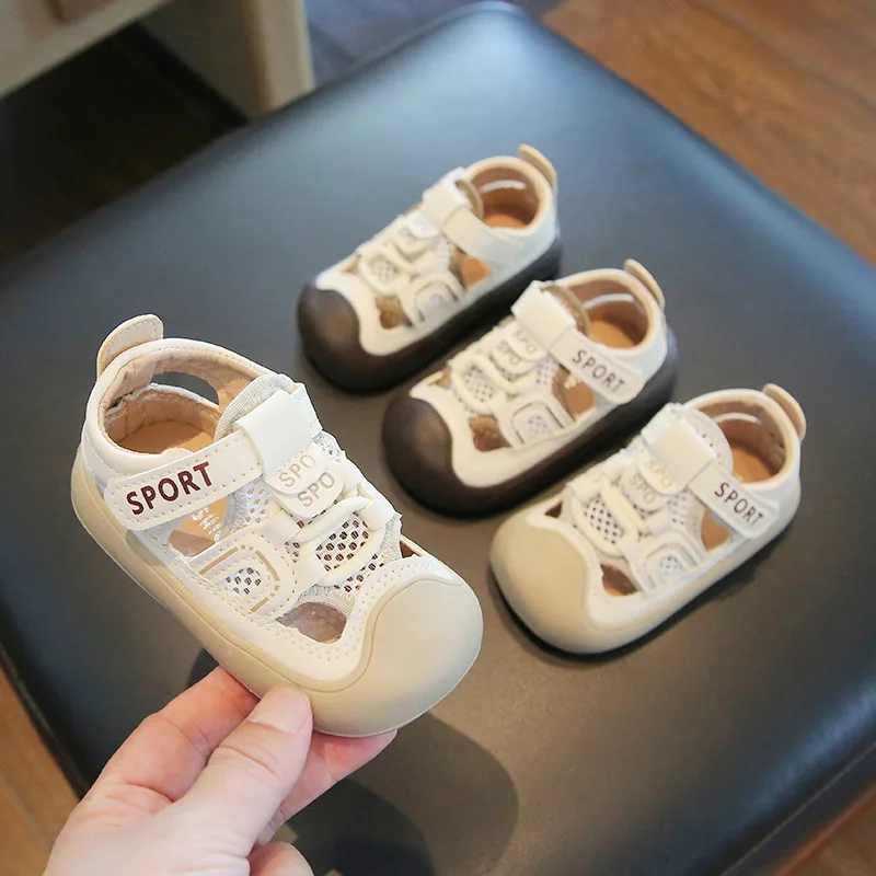 

Children's Wrapped Head Anti-Kicking Sandals Soft Bottom Non-slip Toddler Shoes Boys and Girls Fashionable Hundred Beach Sandals