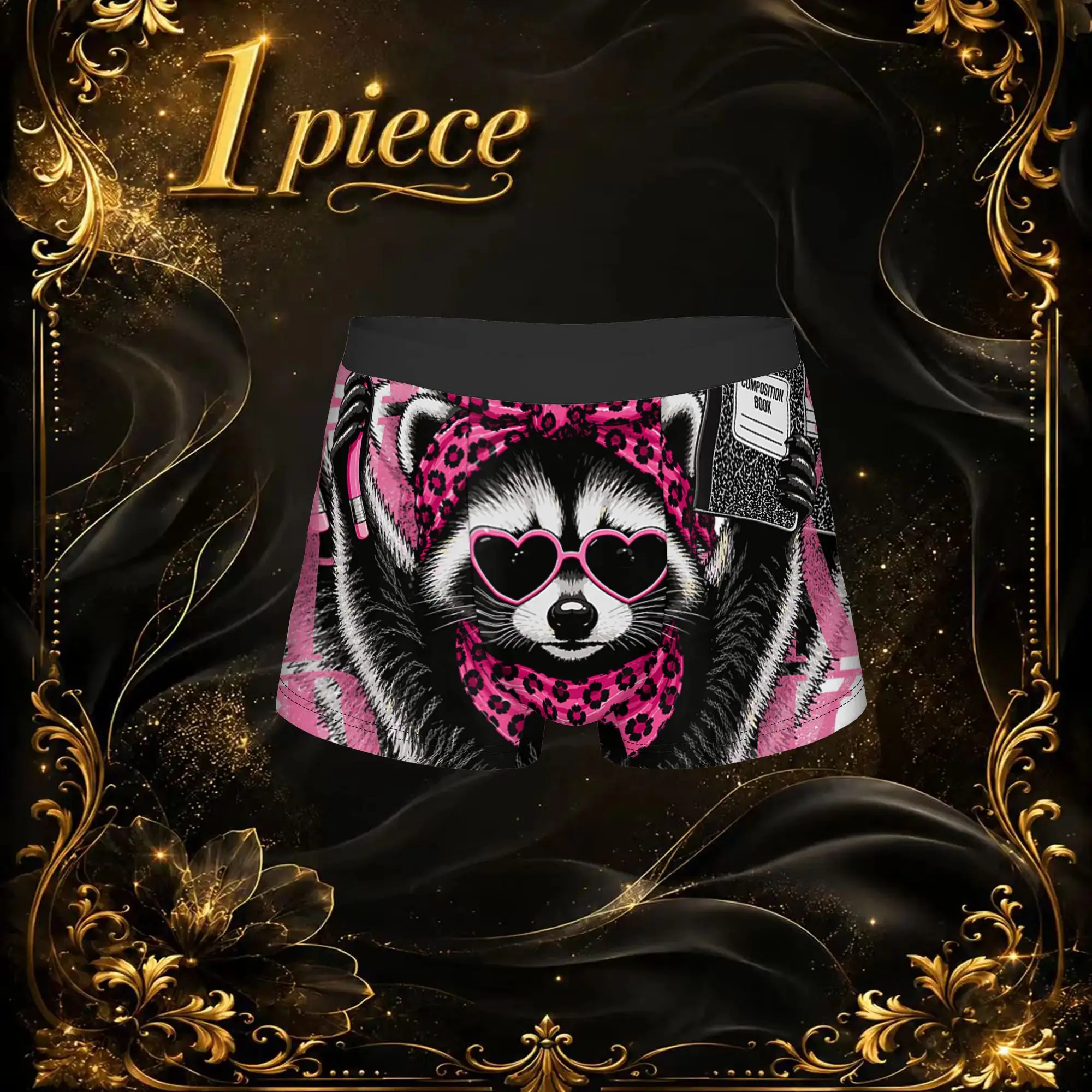 1pc Popular Pre K Teacher Raccoon Back To School boxers adults Breathbale Panties Men's Underwear Ventilate Shorts Boxer Briefs