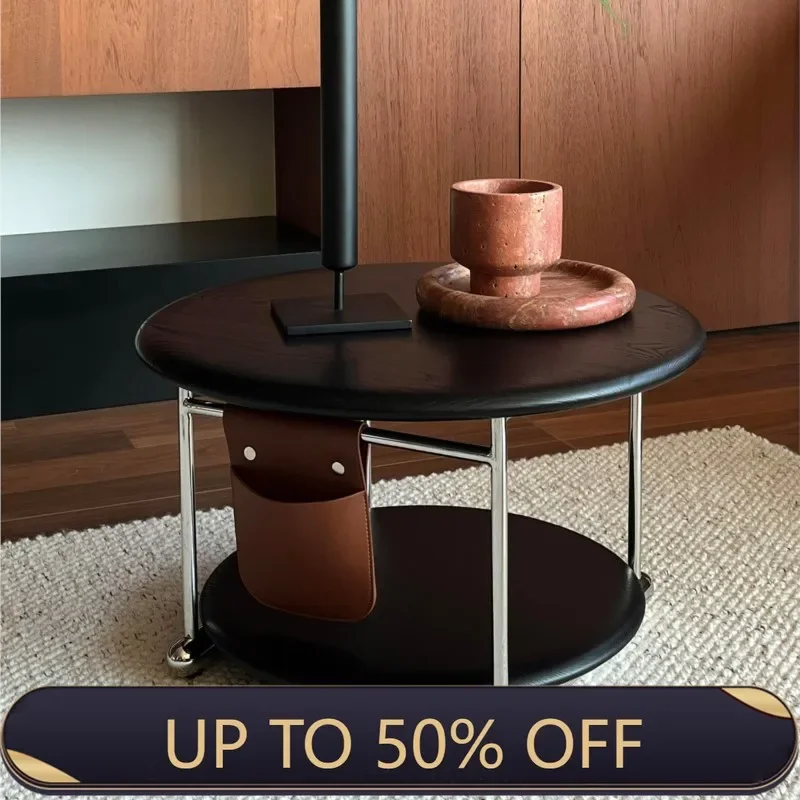 MOMO Medieval Solid Wood Bauhaus Floating Window Sill Small Table Tatami Tea Room Balcony Bedroom Home Sitting Low Round Table