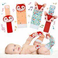 Baby Foot Finder Socks & Wrist Rattle Set Sensory Development Toys For Newborn Babies 0 6 12 Months 1 Y Baby Socks Rattles Toys