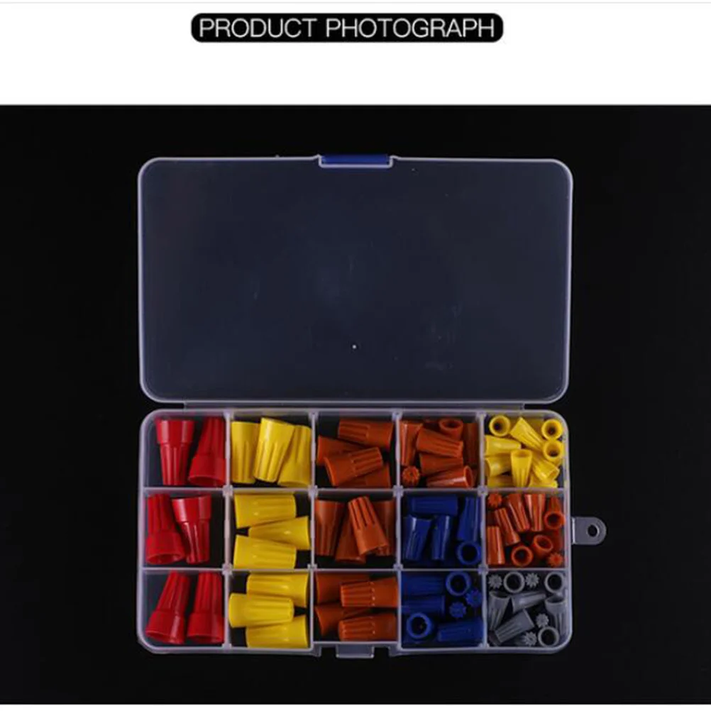 

102pcs Press Line Cap Terminal Connectors Reusable Wire Connector For Electrical Wiring Lighting Home Circuit Spike Rotating