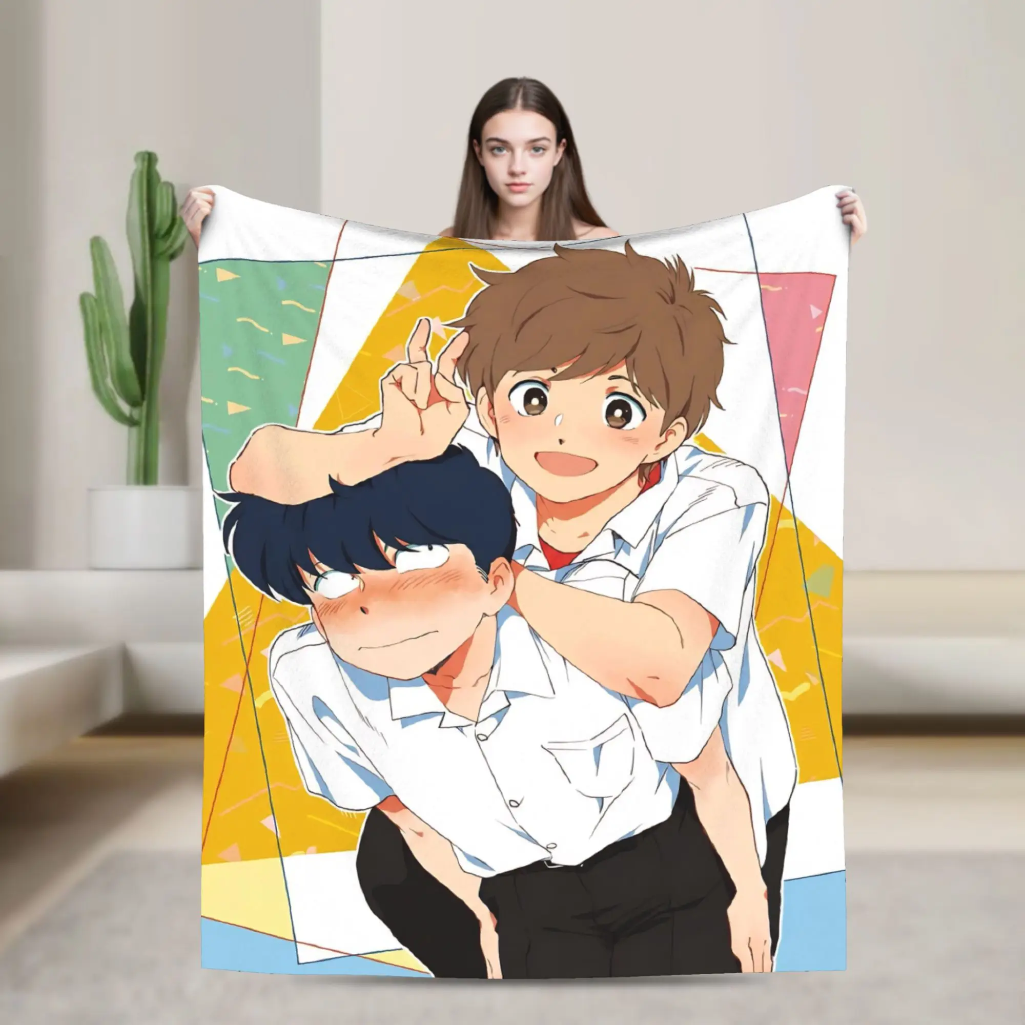 Go For It Nakamura Anime Flannel Throw Blanket  Blankets for Home Office Soft Bedspread