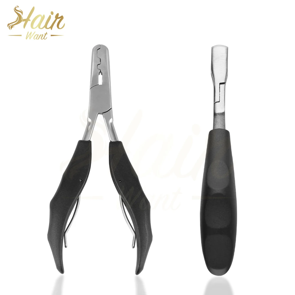 

Hair Want Fusion Bond Crusher Tool for Keratin Extensions Flat Shape Pliers Multi-Function Fusion Hair Extension Pliers