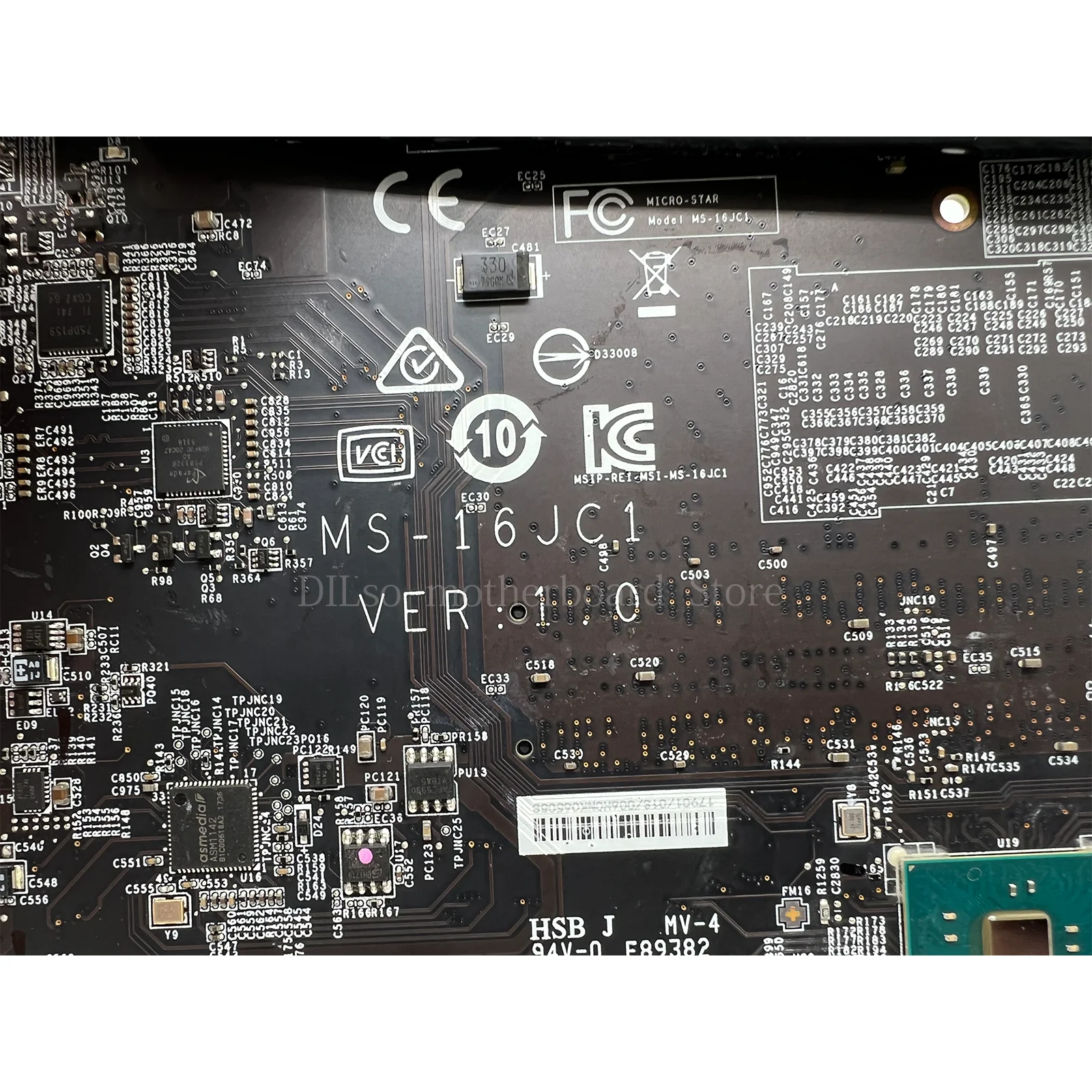 Imagem -05 - Placa-mãe do Portátil para Msi Ms16jc1 Ge62mvr Apache Pro 7th Gen Ge62 Ge72 Ge62mvr 7rg Ms-16jc Gtx1070 V8g 100 Testado