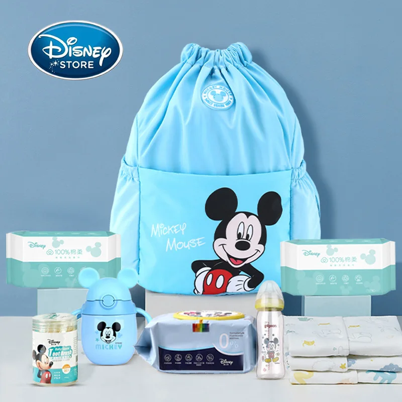 

Disney Baby Bottle Insulation Bag Travel Mommy Bags Large Capacity Cartoon Mickey Gathered Opening Mommy Backpack Diaper Bag