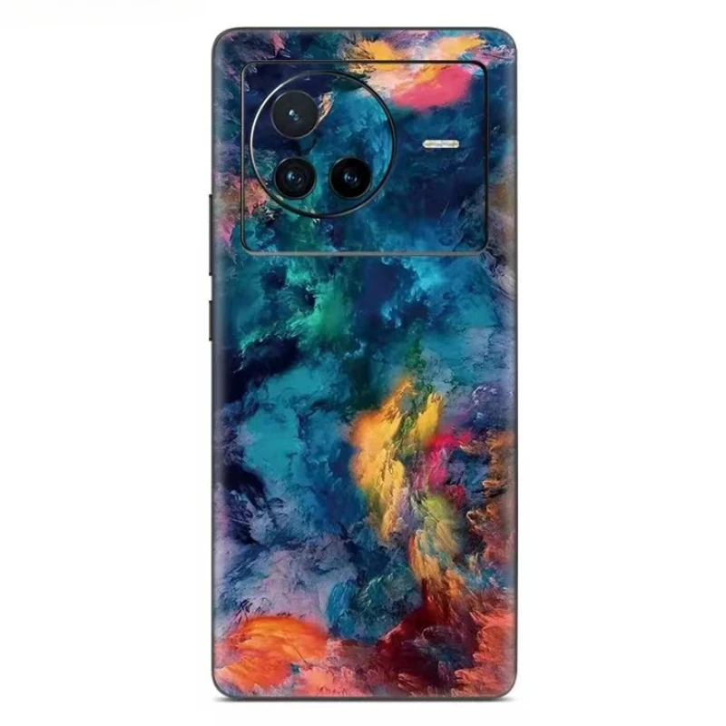 Chaos Multicolored 3M Decal Wrap Skin Film For VIVO X80 Case Back Cover Protector For Vivo X80Pro Ultra Thin Stickers