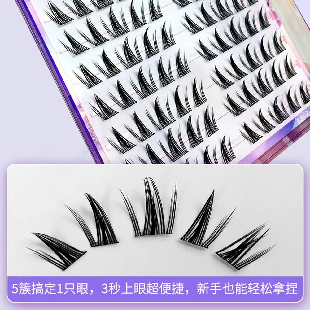 Faux-cils auto-adhésifs sans colle, Style Manga, réutilisables, agrandis, aspect naturel, Extension de maquillage, DIY, quotidien