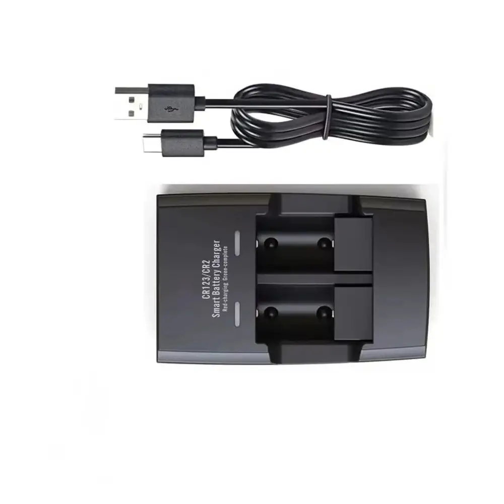 3.0v CR123A rechargeable battery LiFePO4 1300mAh lithium battery with smart CR2 CR123A battery charger