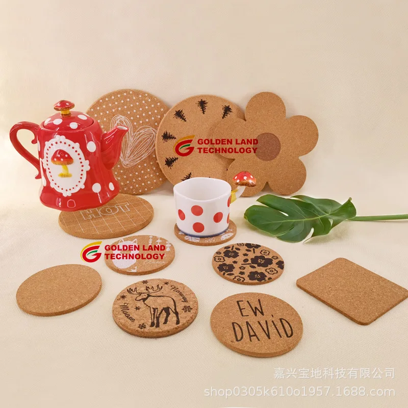Durable Cork Coasters for Kitchen - Eco-Friendly Trivet Mats, Wallpapers Home Decor Non-Slip Bar Table Protection Accessories