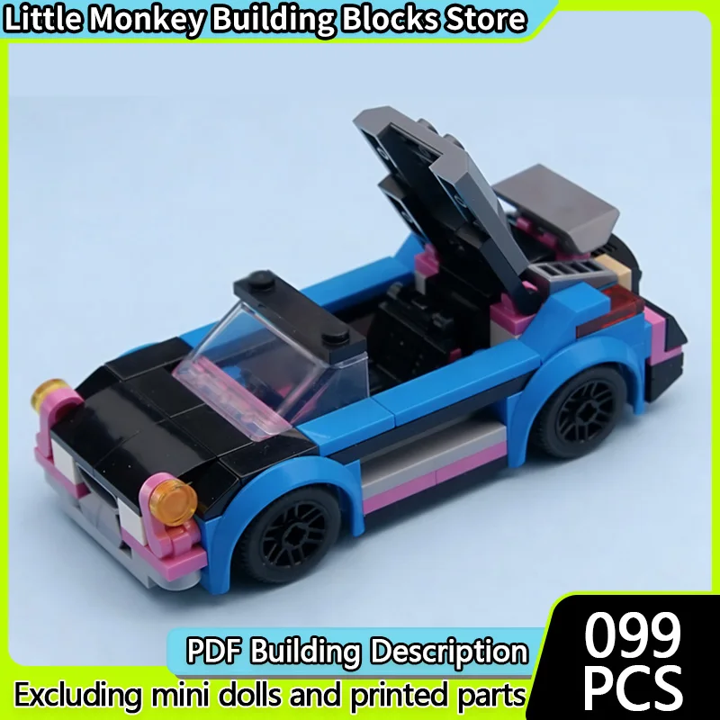 

Speed Racing Car Model MOC Building Bricks Convertible Hypercar Modular Technology Children Holiday Gifts Assemble Toys Suit