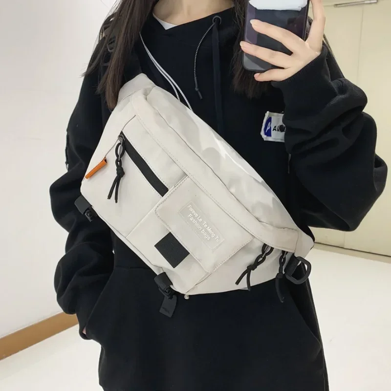 

Chest Pack Woman 2026 New Street Trend Waist Bag Unisex Outdoor Sports Fanny Pack Shoulder Bag Fashion Nylon Belt Bags Purse