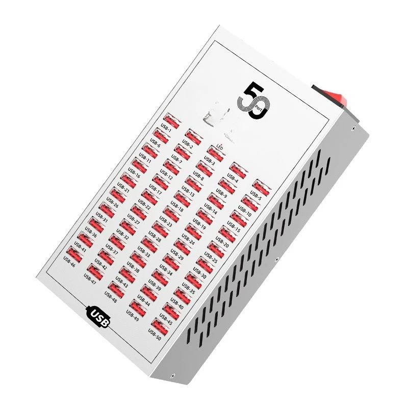 

Iron shell multi-port charger 20-50 ports high power fast desktop studio factory porous USB charger