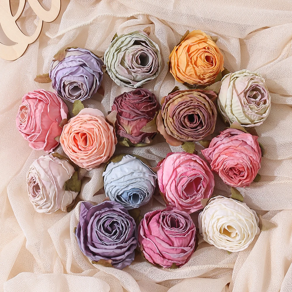 3/5Pcs Of Artificial Roses Silk Simulated Flowers Room Decoration Garden Wedding Decor DIY Artificial Flower Hair Accessories