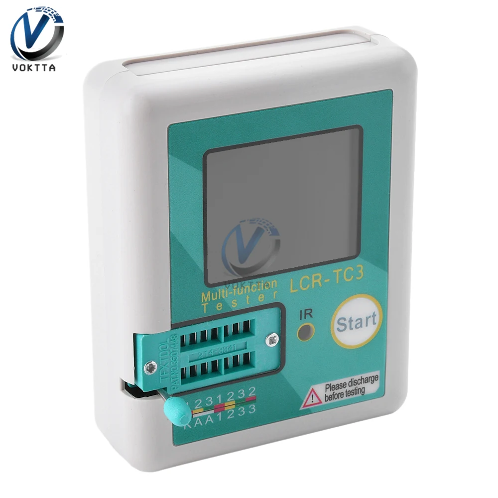 Imagem -03 - Lcd Display Multímetro Transistor Tester Tft Auto Calibração Esr Medidor Diodo Triode Capacitor Teste Resistor Lcr-tc3