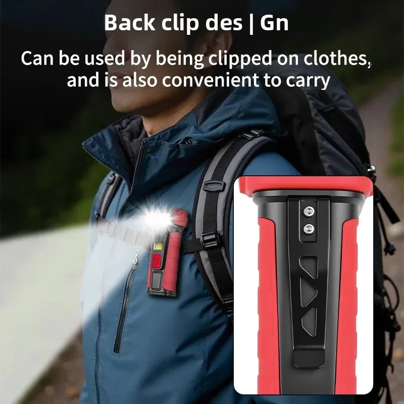 FX-03 Ultra-Bright Emergency Flashlight Rotating Work Light with Strong Magnet Pen Clip High-Intensity Maintenance