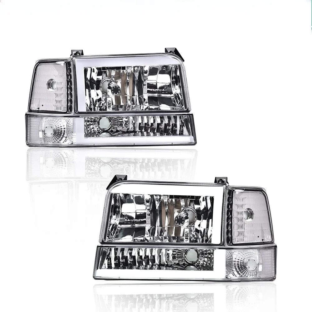 

LED DRL Headlights Assembly Fit for 1992-1996 Ford F150 F250 F350 & Bronoc