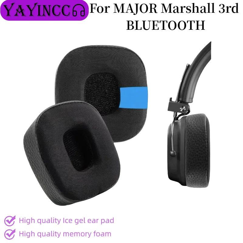 

New Arrivals Ear Pads For MAJOR Marshall 3rd BLUETOOTH Headset Ice gel Ear pads Cushion Replacement Covers Accoriess
