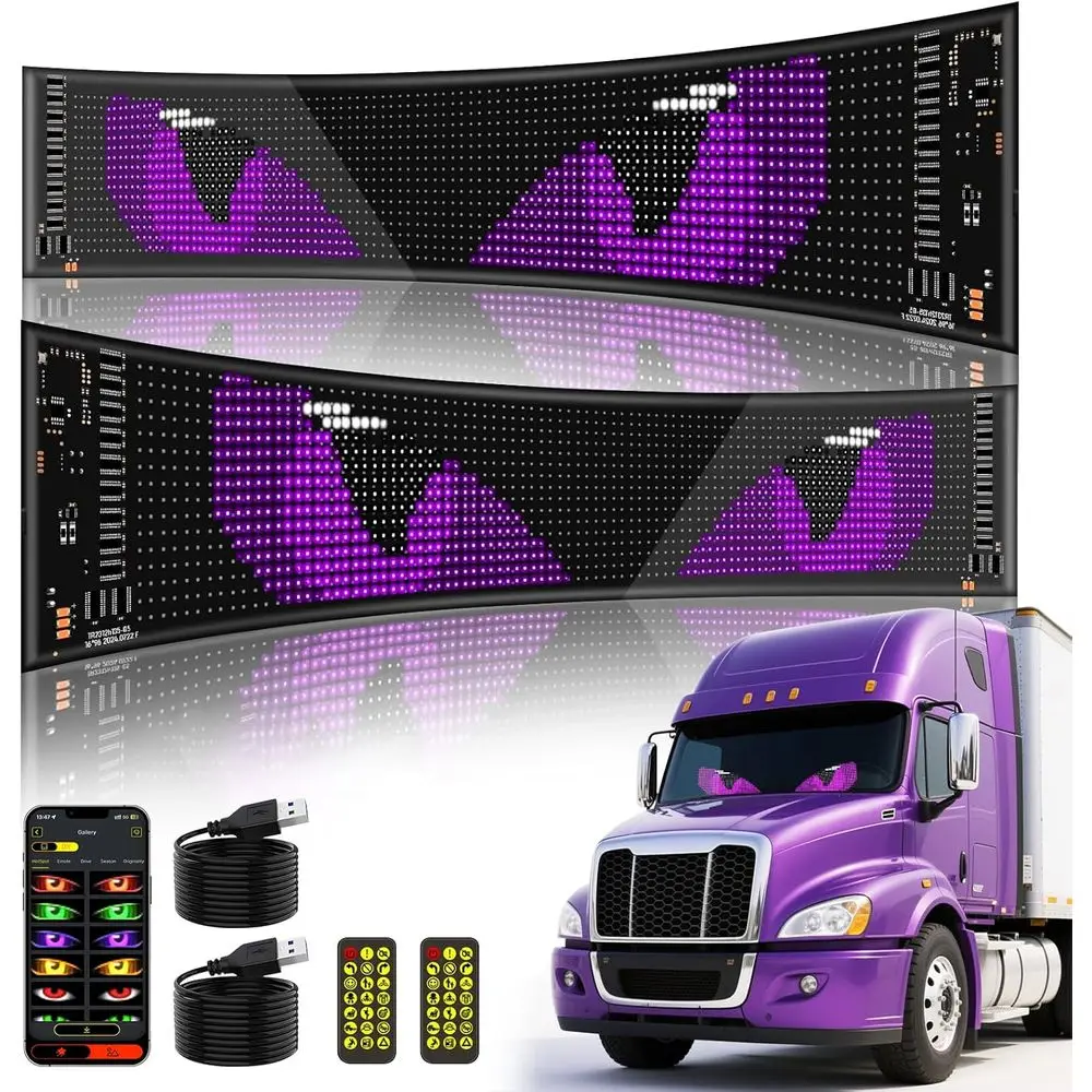 

23 x 5 LED Animated Matrix Panel for Car Windshield, Flexible Programmable Display for Vehicle Windows