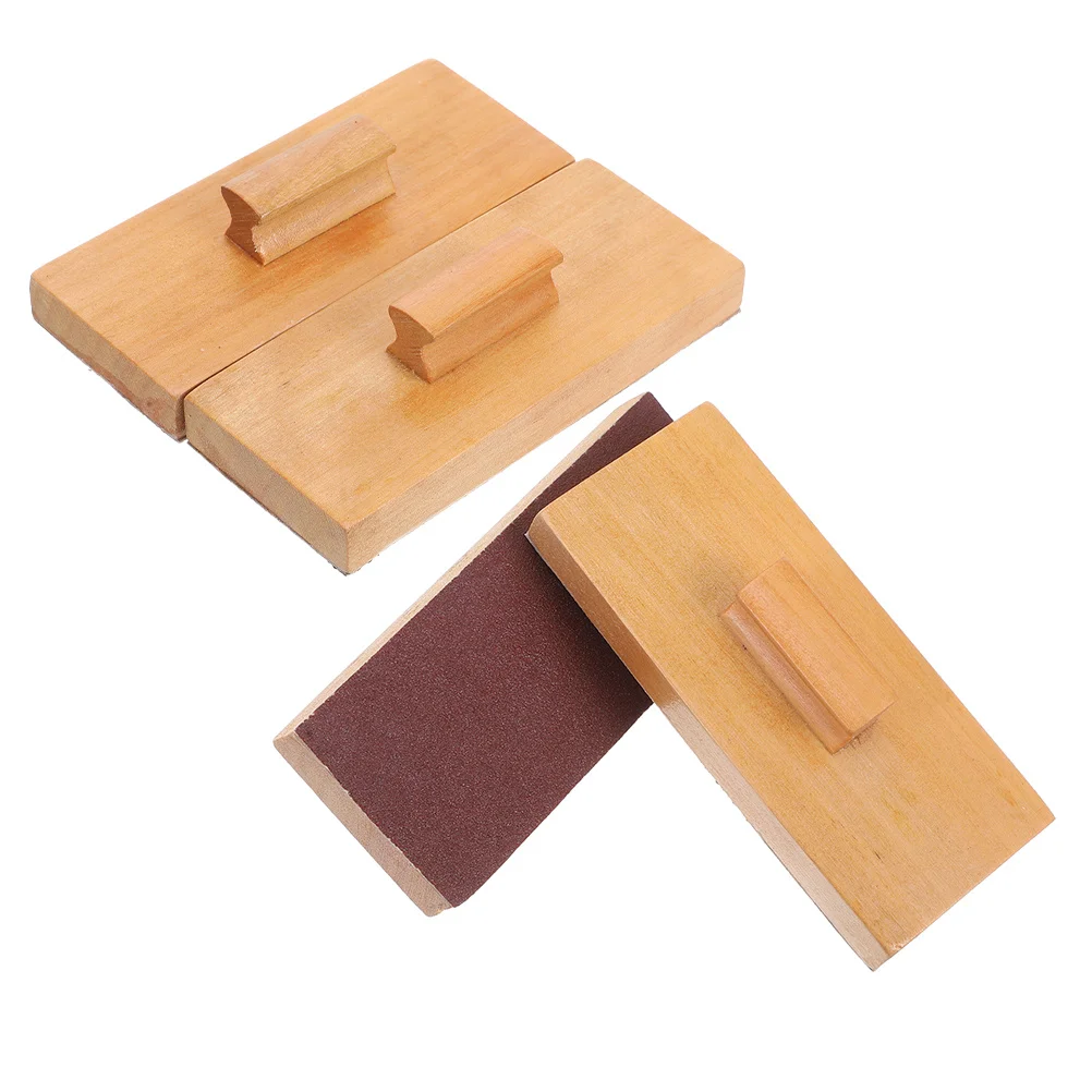

4pcs Wooden Sandpaper Block Castanets Double-Sided Percussion Instruments For Rhythm Training Early Music Education