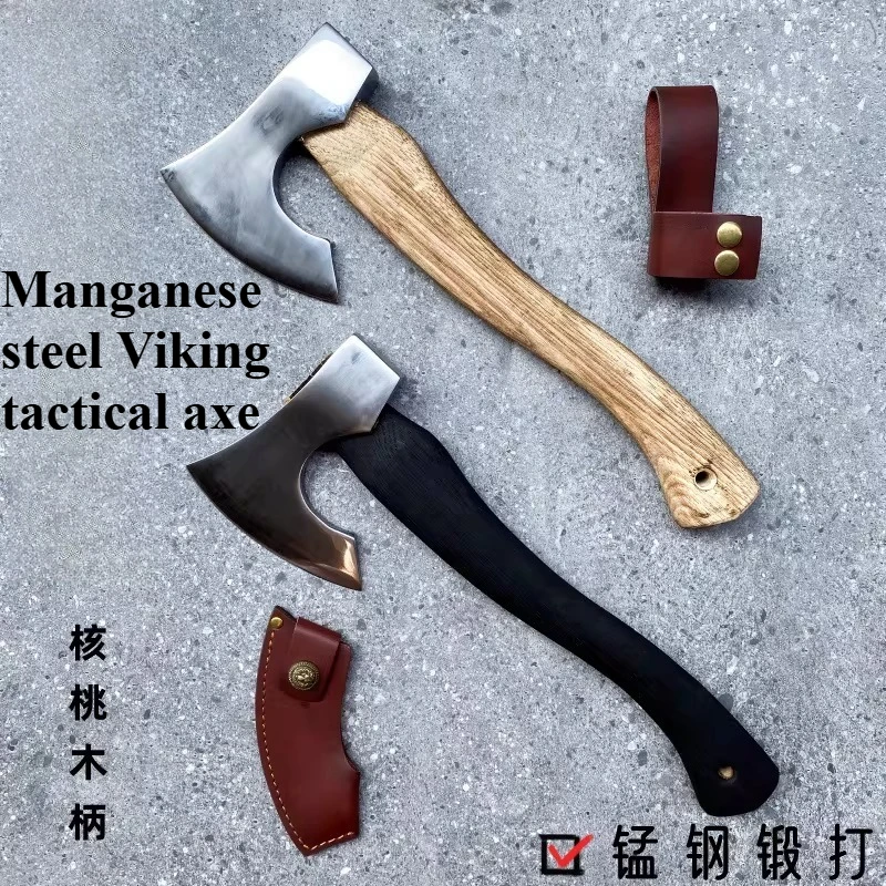 

Outdoor Manganese Steel Forging Viking Tactical Axe Camping Home Chopping Bone Self-defense Tactical Axe