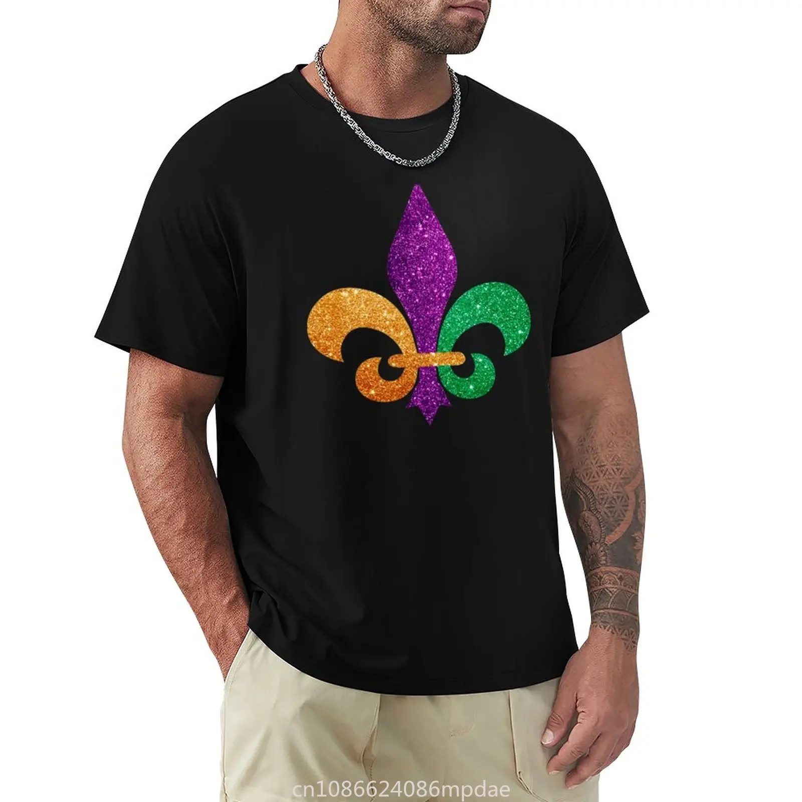 Mardi Gras 2020 - Fleur De Lis Mardi Gras T-Shirt plus size tops quick drying t-shirt Short sleeve tee men