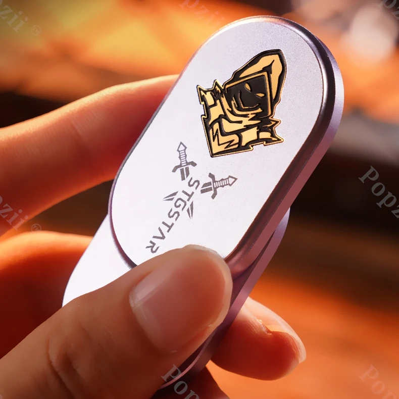 Spystar Assassin gira izquierda y derecha 360 °   Deslizador de empuje mecánico de aluminio, juguete para la ansiedad, dispositivos para aliviar el estrés, juguetes inquietos
