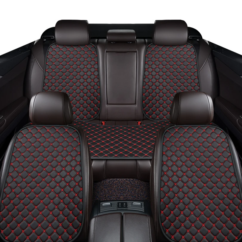 Car Seat Cushion Supplies Four Seasons Universal Five seater Seat Cushion Leather Embroidered Seat Cushion Wear resistant Anti s