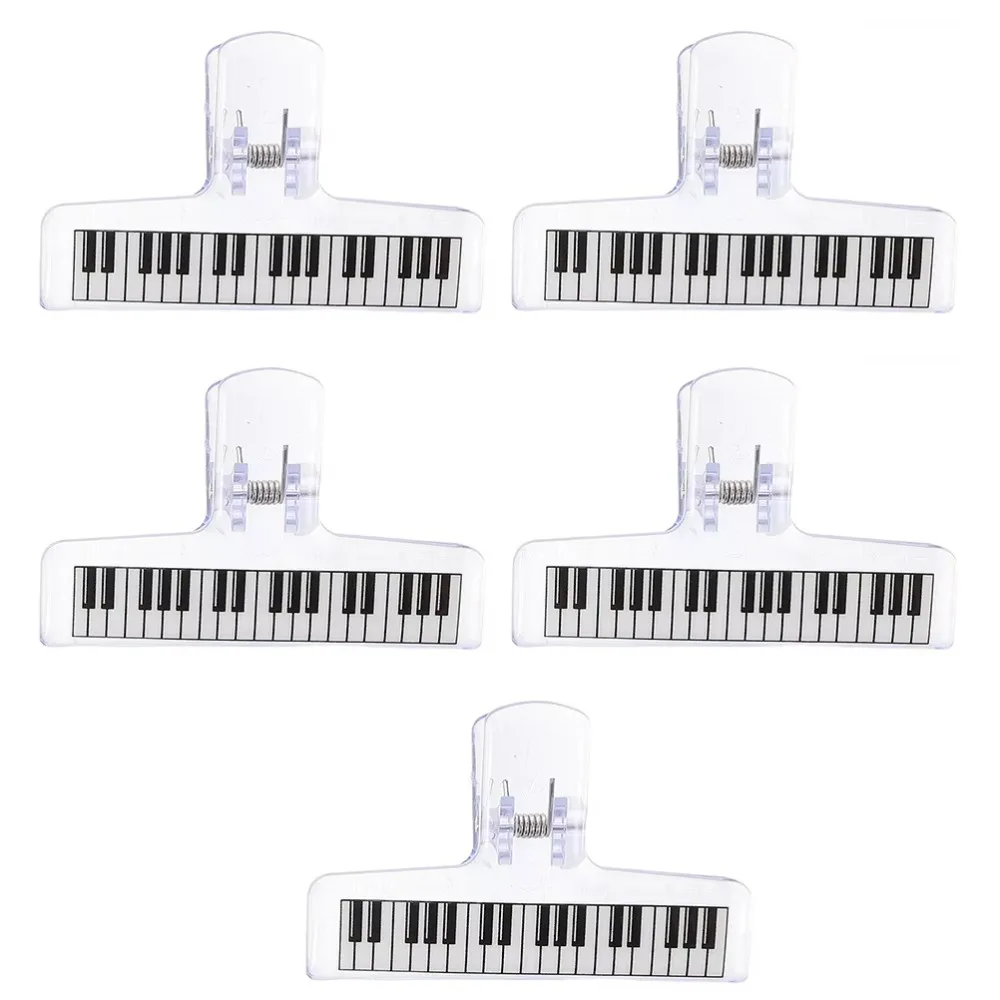 

5Pcs Transparent Acrylic Acrylic Music Stand Piano Pattern Test Paper Organizer Score Holder Strong Grip Anti-slip
