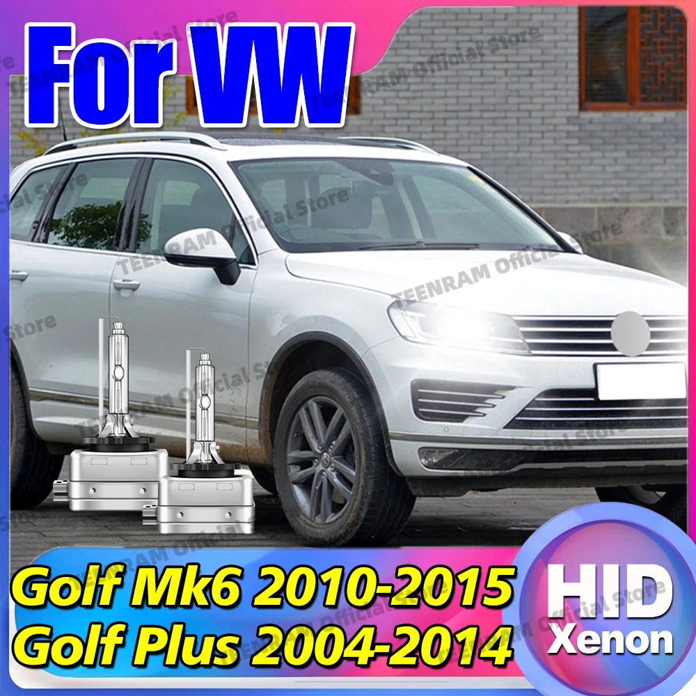 2x ل VW Golf Mk6 2010-2015 Golf Plus 2004-2014 2013 2012 2011 المصابيح الأمامية الأمامية 35 واط HID زينون D1S D1 6000 كيلو 8000 كيلو 10000 كيلو مصابيح