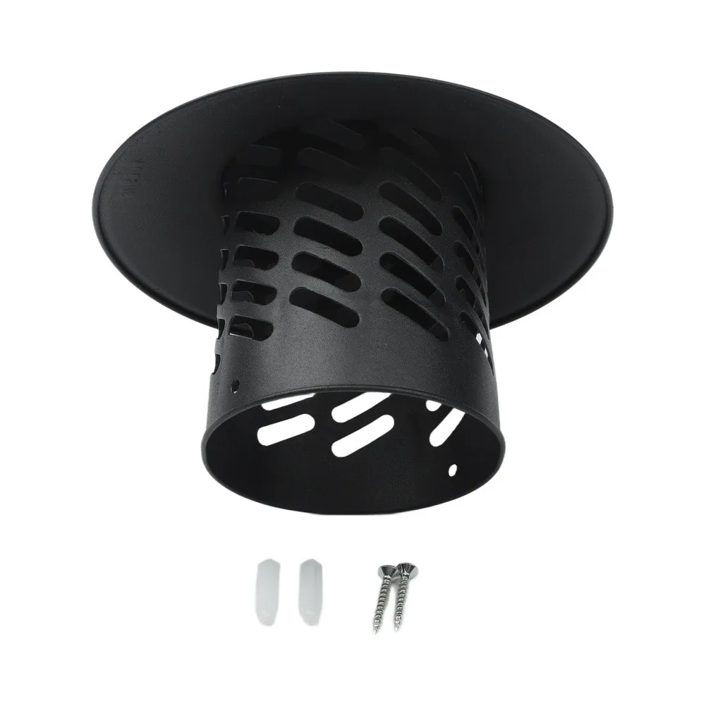 304 Stainless Steel Chimney Rain Cap Black Breathable Cover For Wood Burning Stove Fireplace Pipe Anti Debris Animal Protection