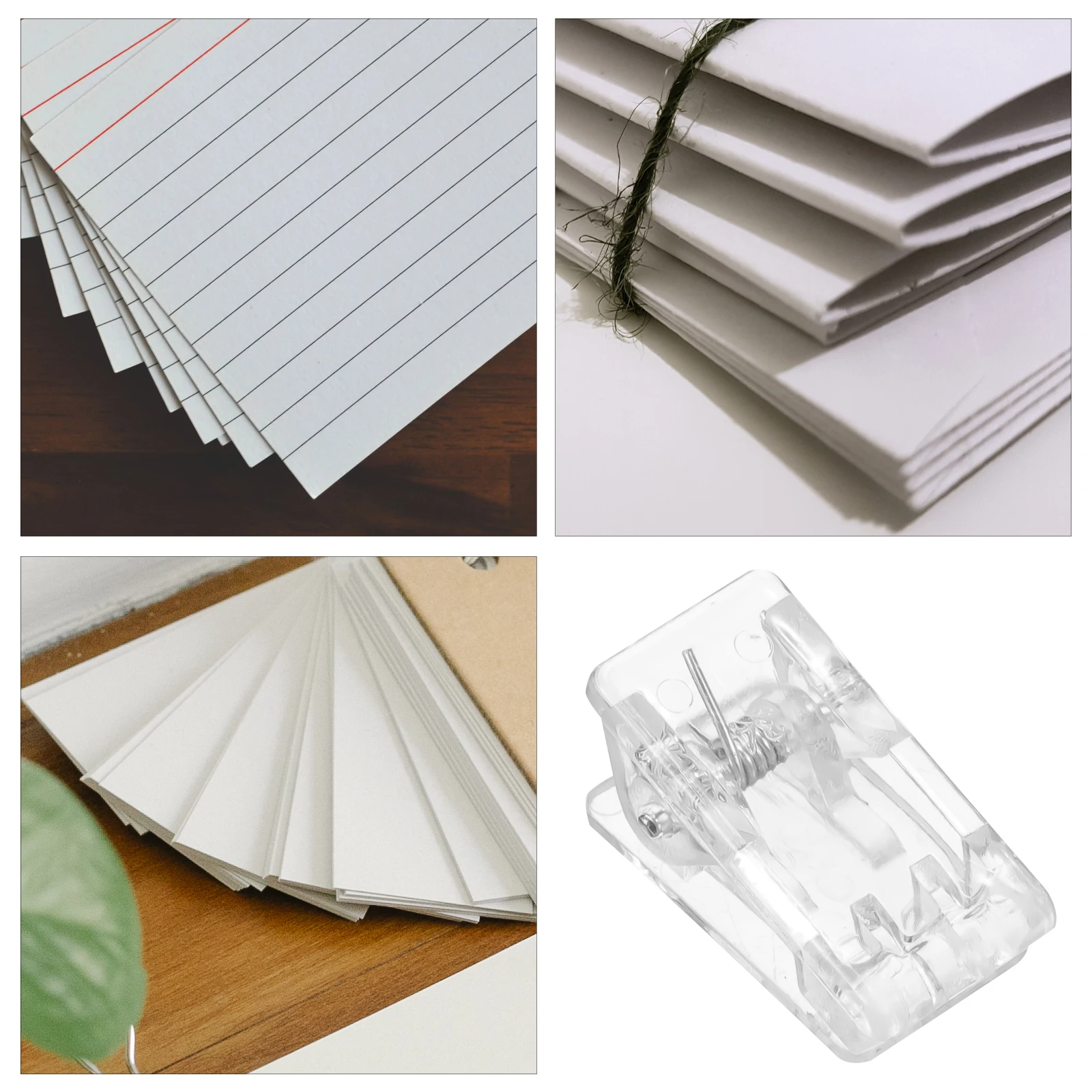 

60 Pcs Transparent ID Holder Mini Clips Hanging Tapestry Assorted Acrylic Wall Student