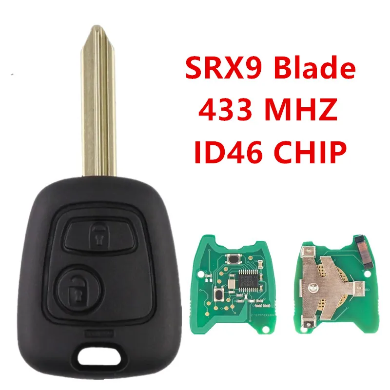 

2 Buttons 433mhz ID46 Car Remote Smart Key For Peugeot 106 107 206 306 307 207 407 Partner For Citroen C1 C2 C3 C4 Saxo Picasso