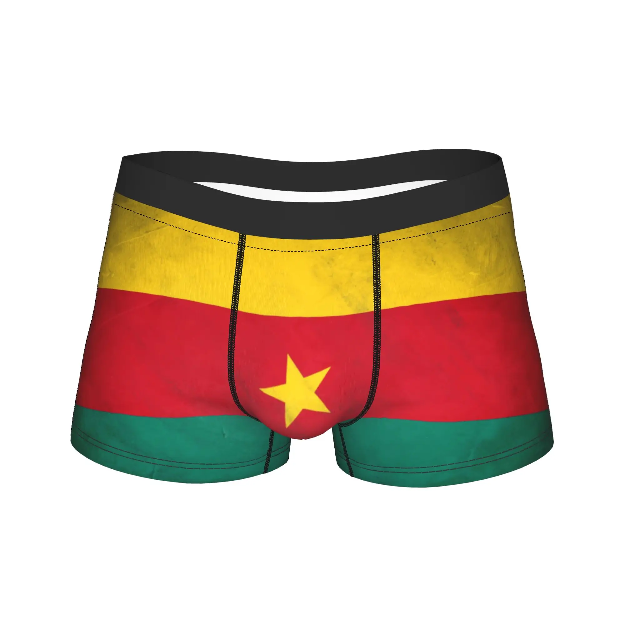 Cameroon Flag Underwear  Sexy Soft Panties Custom Shorts Briefs For Men 3D Pouch Oversize Boxer Shorts