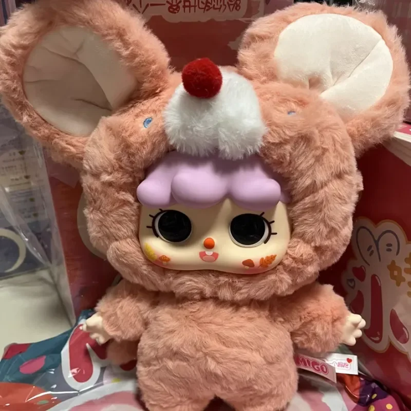 طفل ثلاثة ميجو 400% تعطي نفسك سلسلة عناق صندوق أعمى جودة عالية Kawaii أفخم دمية جمع صندوق غامض ديكور غرفة نوم