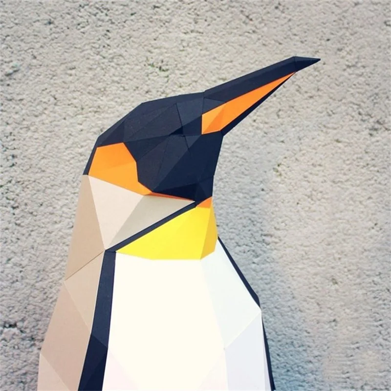 Imperatore Pinguino Modello di carta Decorazioni per la casa Camera Ornamento Decorazione da scrivania Papercraft Origami Puzzle 3D fai da te Giocattoli creativi fatti a mano