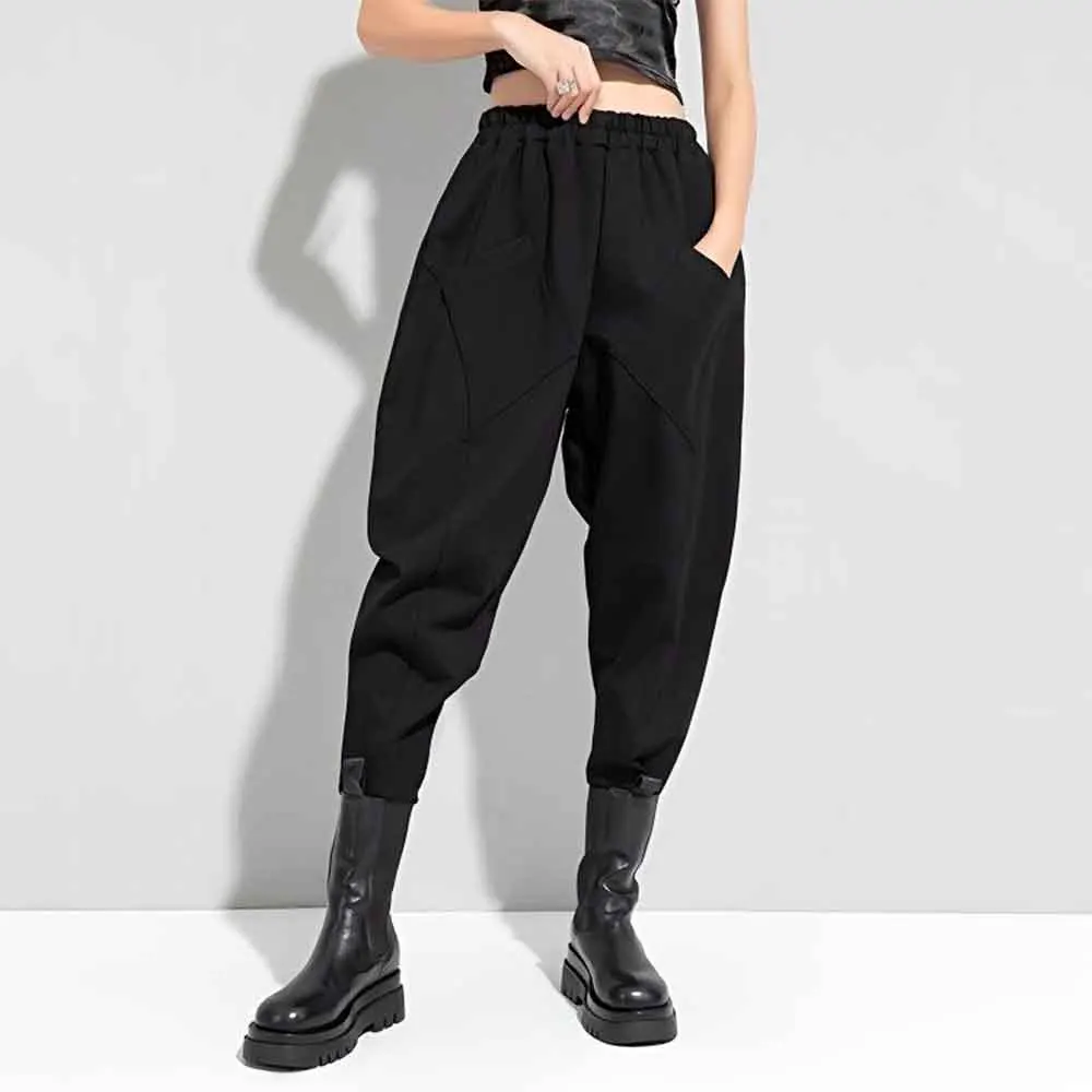 

XS-5XL Winter New Men's Solid Color Harem Pants American Retro Fashion Trend High Street Loose Casual Simple Niche Men's Bottoms