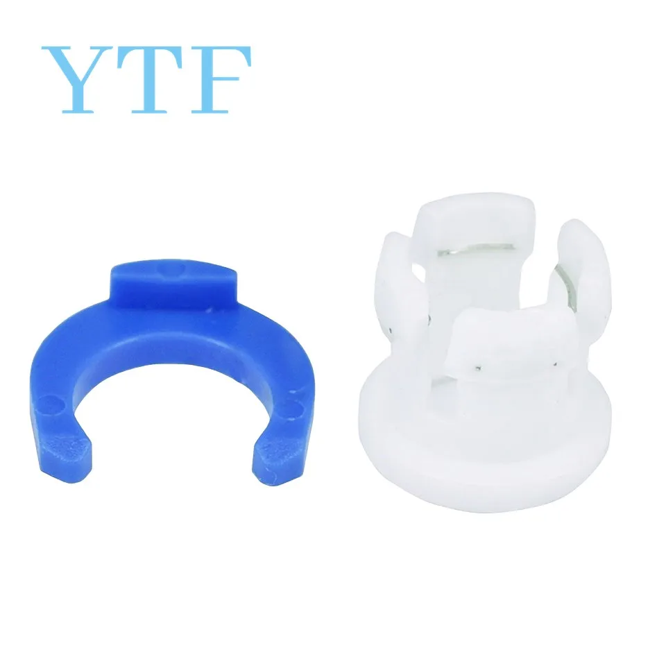 10 sets Pneumatic Connectors White Bowden Tube Clamp Blue Pipe Horse Clip Fixed 6mm 3D Printer Parts Shoe Coupling Collet Part