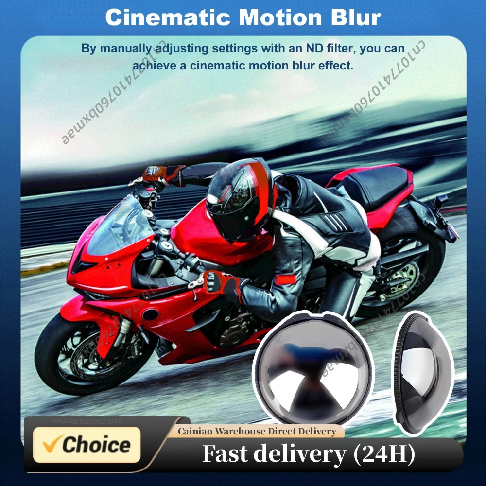 2pcs Lens Filter Set Cinematic Motion Blur Tempered Glass Filter Light Reduction Screw On for Insta 360 X5 Original Accessories