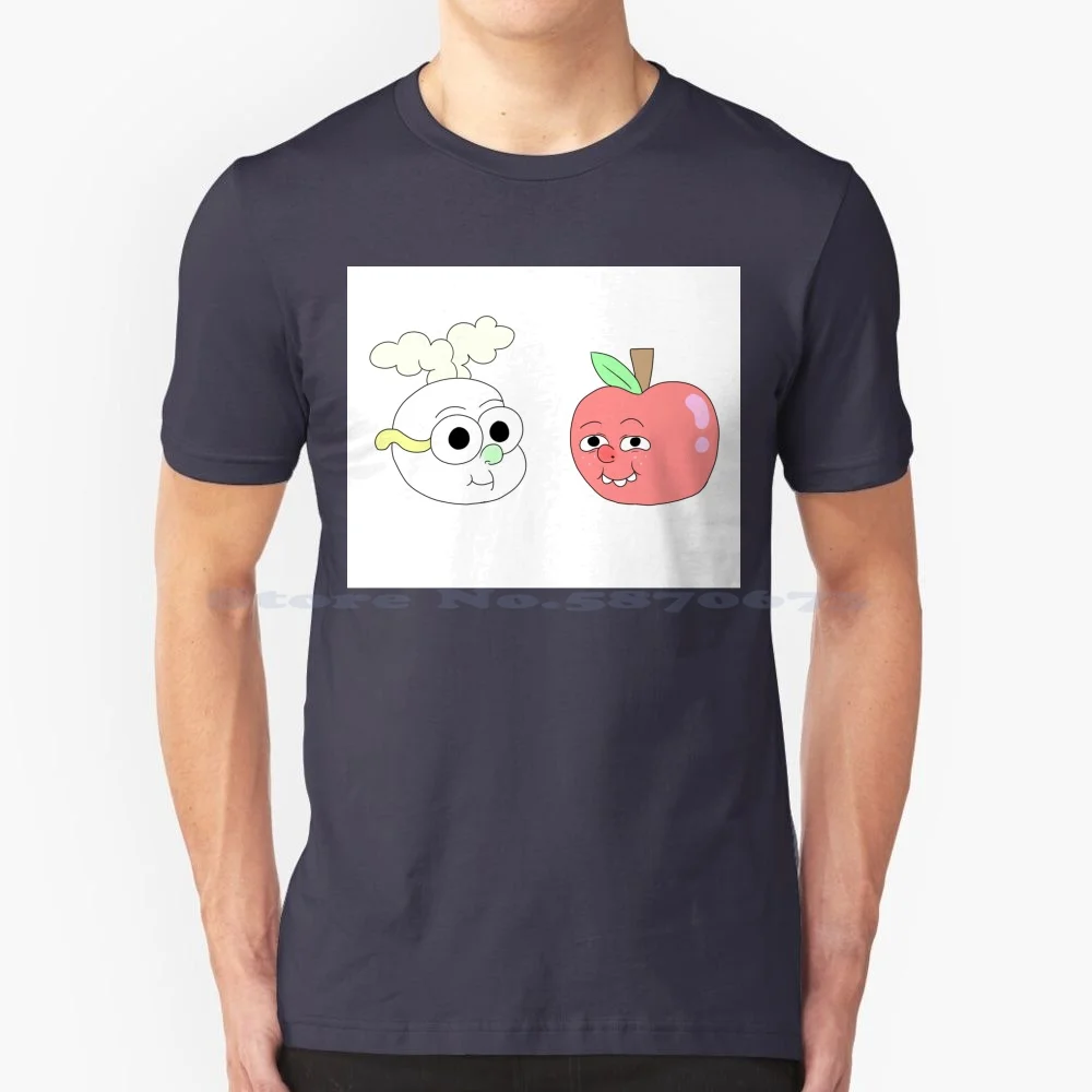 Apple And Onion's Faces T Shirt 100% Cotton Tee Apple And Onion Cartoons Cartoon Cute