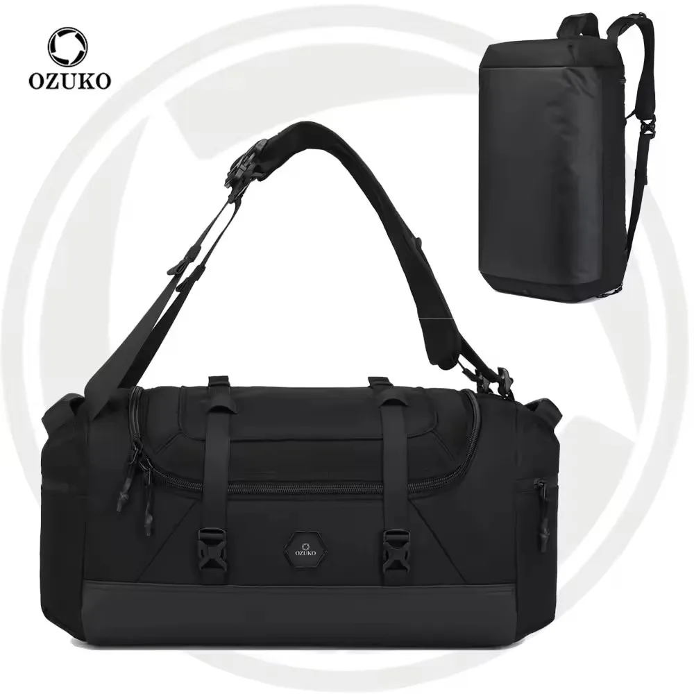 OZUKO75L bolsa de lona Weekender de gran capacidad, equipaje de viaje para hombres, bolsa deportiva para senderismo al aire libre, equipo de fútbol, mochila, bolsa de bola