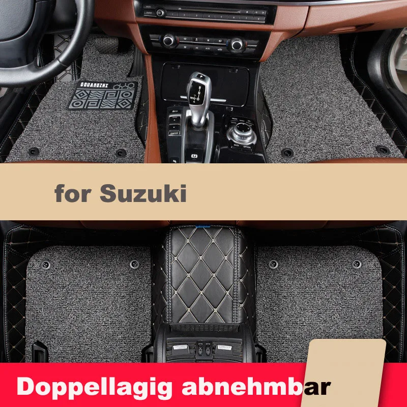 All Season Customized Full Coverage for Suzuki Kizashi Swift Vitara SX4 Xiao Tu Baleno ALTO  Double Iayer Car Floor Mats