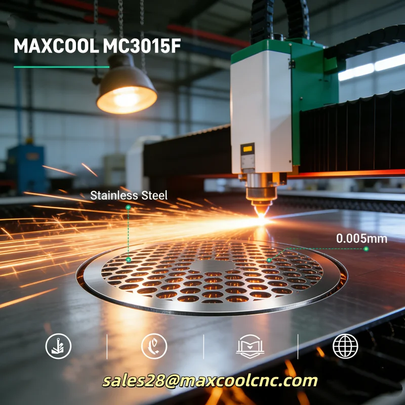 Maxcool Good Price Laser Metal Cutting Machine 1500*3000mm CNC Metal Sheet Processing Tools for 3mm 4mm 5mm Steel Plate Cutter