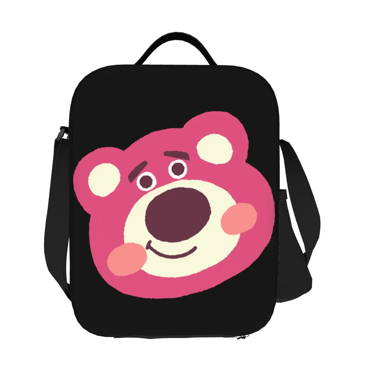 

Изолированная сумка для обеда Lotso Huggin на заказ Toy Story для женщин, термохолодильник с клубничным медведем, коробка для бенто, детская школьная коробка