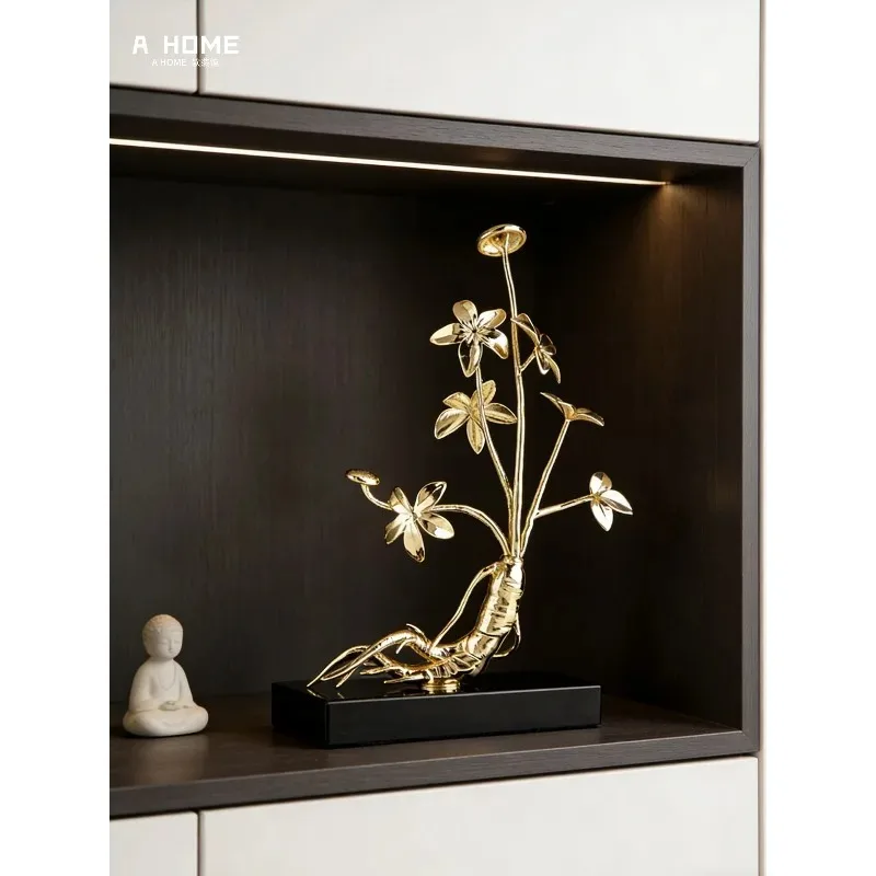 Ginseng Ruyi Ornament Office High-end Decorations Living Room TV Cabinet Wine Cabinet Crafts Opening Housewarming Gifts