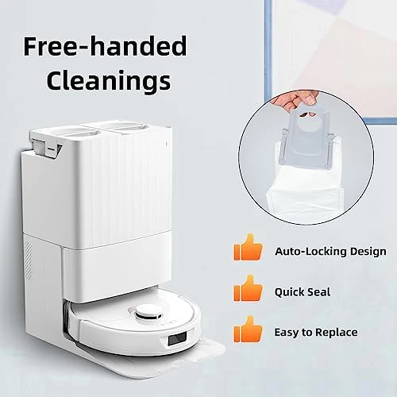 Roborock q revoロボット掃除機用の交換用ダストバッグ,大容量,使い捨て,部品,付属品,互換性,8個