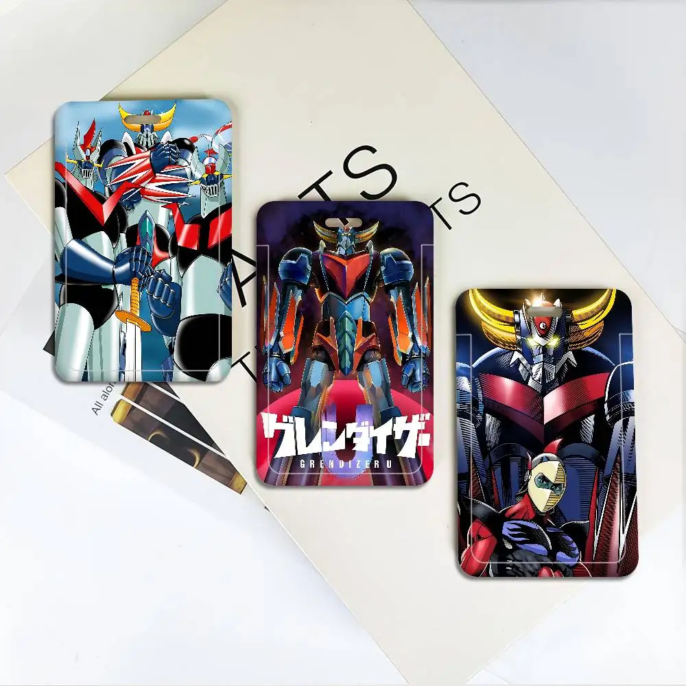 

Cartoon UFO Robot G-Goldorak Unisex Work ID Card Holder Lanyard Badge Holders Business Exhibit School Strap Neck Hang