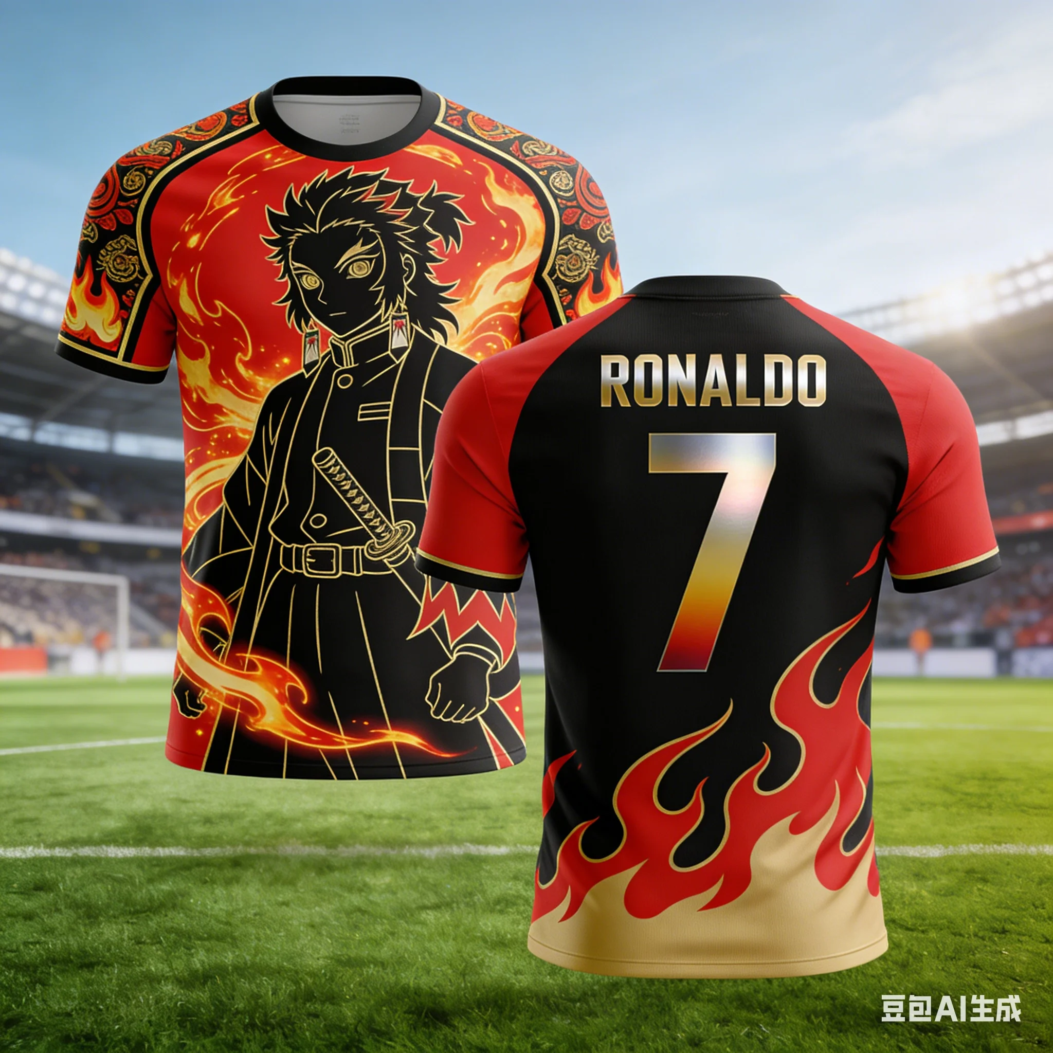 

Новая коллаборационная футболка Demon Slayer 2026-2027, стильная футболка с аниме-принтом, с коротким рукавом, модная и универсальная