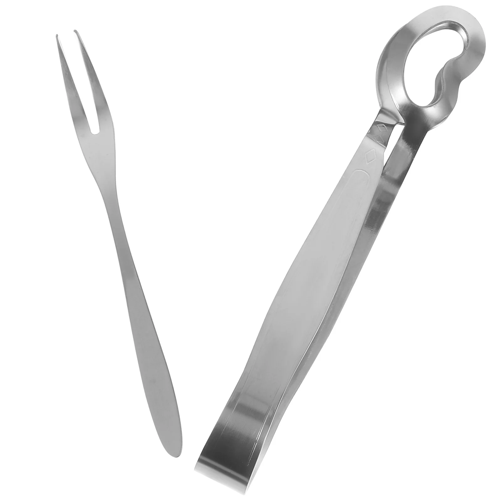 

1 Set Stainless Steel Escargot Tongs Snail Fork Multi-Functional Seafood Clip Anti-Scald Kitchen Tableware For French Baked