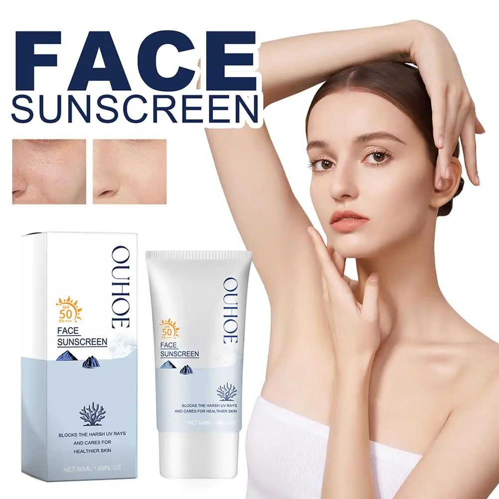 Korea Sunscreen Refreshing Oil Control Whitening Isolation Oxidant Anti Moisturizing Skincare 50ml Korea Lotion Cosmetics T1P6