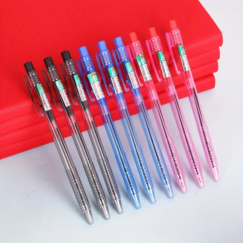10/5pcs Push Ballpoint Pen 0.7mm Office Writing Ballpoint Pen, Smooth Writing, For Office and Student Writing, Retractable Point
